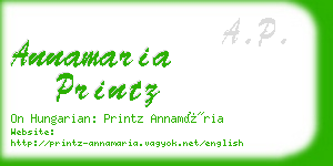 annamaria printz business card